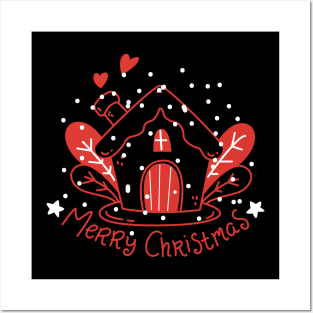 Merry Christmas - Christmas House Posters and Art